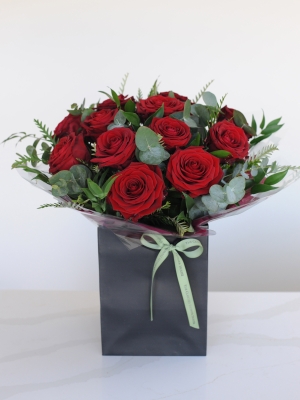 Luxury Rose Handtied   Red, Pink or White